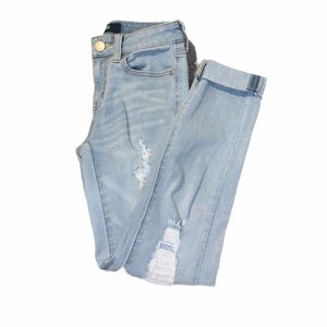 light wash ripped jeans